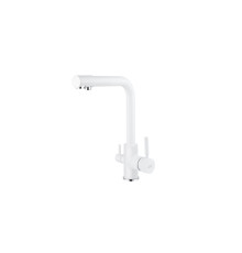 Смеситель VIKO  V-5044 для кухни, белый матовый, излив поворотный, латунь