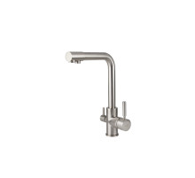 Смеситель VIKO  V-5054 для кухни, серебро, излив поворотный, латунь