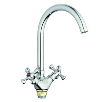 Смеситель G-lauf  QTZ4-A827 для кухни, хром, излив поворотный, цинковый сплав