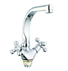 Смеситель G-lauf  QTZ4-D827 для кухни, хром, излив поворотный, цинковый сплав