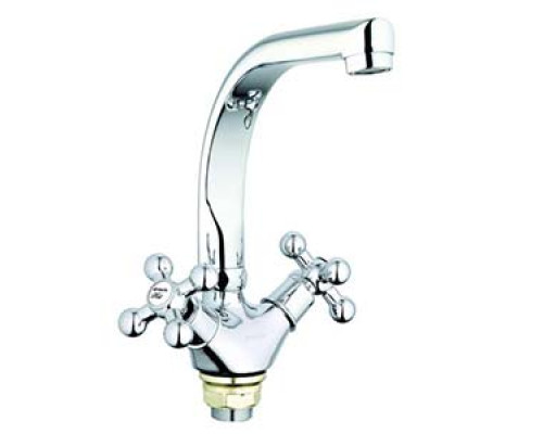 Смеситель G-lauf  QTZ4-D827 для кухни, хром, излив поворотный, цинковый сплав