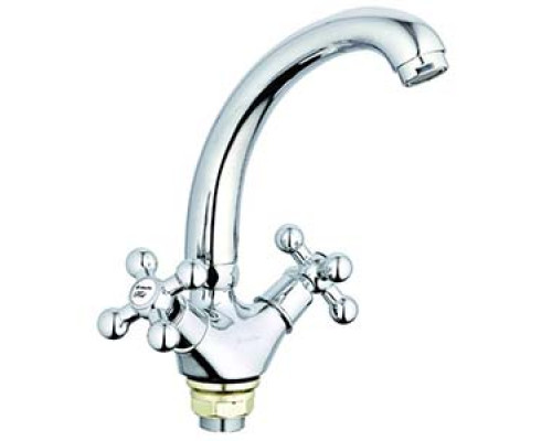 Смеситель G-lauf  QTZ4-C856 для кухни, хром, излив поворотный, цинковый сплав