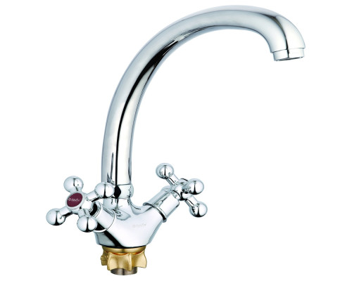 Смеситель G-lauf  QTZ4-B856 для кухни, хром, излив поворотный, цинковый сплав