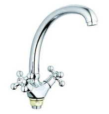Смеситель G-lauf  QTZ4-B827 для кухни, хром, излив поворотный, цинковый сплав