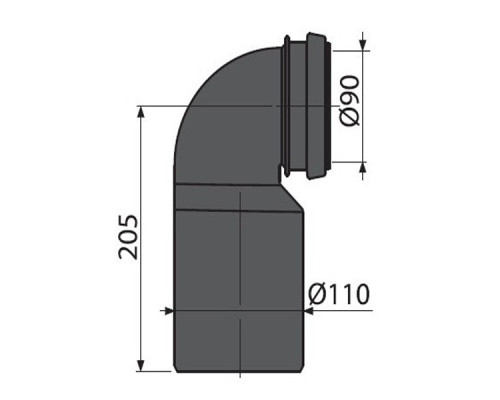 Уголок для инсталляии (Alca PLAST) DN90/110
