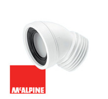 Труба фановая 110/45* с манжетой длина16см.,  McALPINE